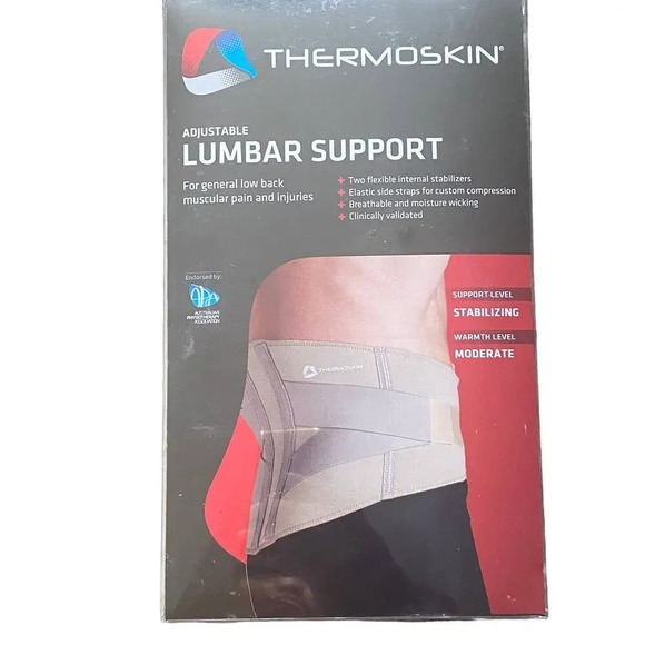 Thermoskin Adjustable Lumbar Support Stabilizing Back Brace XXL Beige Breathable - Picture 2 of 13